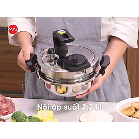 Mua   Chính hãng iMat   Nồi áp suất đa năng iMat 2.2 lít  dùng bếp từ hồng ngoại bếp ga. Sử dụng sản phẩm nấu cơm  linh nhừ thực phẩm