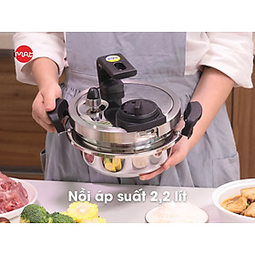 [ Chính hãng iMat ] Nồi áp suất đa năng iMat 2.2 lít, dùng bếp từ,hồng ngoại,bếp ga. Sử dụng sản phẩm nấu cơm, linh nhừ thực phẩm