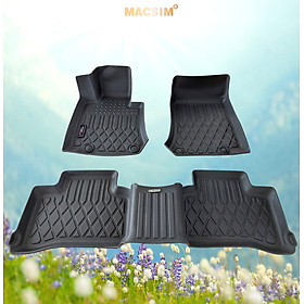 Thảm lót sàn xe ô tô Mercedes GLC 2016-2022 (sd) Nhãn hiệu Macsim chất liệu nhựa TPE cao cấp màu đen