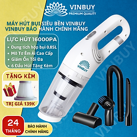 Máy Hút Bụi Cầm Tay Không Dây VinBuy Lực Hút Mạnh Mẽ 16000PA Chức Năng Hút Bụi Khô Và Ướt - Máy Hút Bụi Ô Tô, Máy Hút Bụi Gia Đ��nh - Hàng Chính Hãng