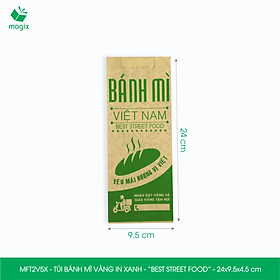  MFT2V5X - 24x9.5x4.5 cm - 100 túi giấy đựng bánh mì, túi đựng thức ăn mang đi, túi take away