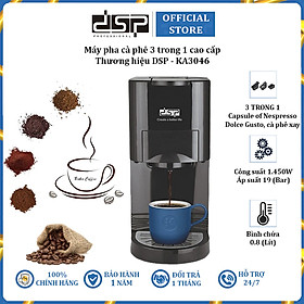 Mua Máy pha cà phê 3 trong 1 thương hiệu cao cấp DSP KA3046 - Công suất: 1450W - Hàng Nhập Khẩu