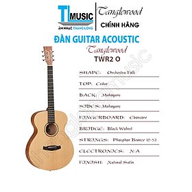 Đàn Guitar Acoustic 41 Inch Tanglewood TWR2O - Hàng Chính Hãng