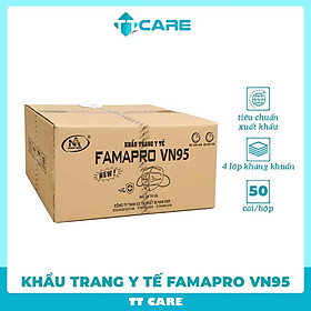 1 Thùng Khẩu Trang Y Tế 4 Lớp Kháng Khuẩn FAMAPRO VN95 Cao Cấp Chống Bụi