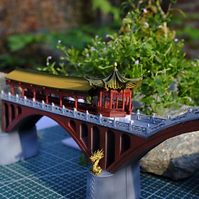 Mua Mô hình cầu Trung Hoa: Lạc sơn kiều- VDS0171- sưu tầm trang trí tiểu cảnh bán cạn terrarium bonsai non bộ