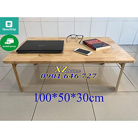 Mua Bàn Gỗ Ngồi Bệt Kiểu Nhật 100x50cm - Bàn Gỗ Chân Bánh Mì.