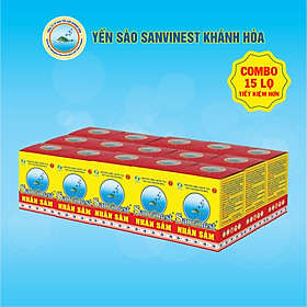 [Combo 15 lọ] Nước Yến sào Sanvinest Khánh Hòa Fucoidan Nhân sâm - 207