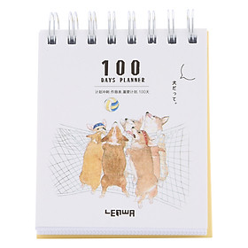 Sổ Kế Hoạch Lò Xo 100 Ngày - 100 Days Daily Planner Notebooks - Thể Thao 4 (10.6 x 12.4 cm)