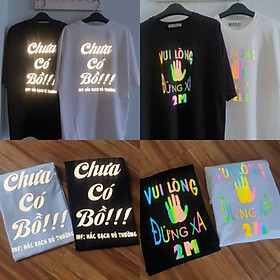 Áo thun phản quang unisex vui lòng đứng xa áo phông form rộng chưa có bồ - chất cotton dày mịn t-shirt - áo khoác thiên hà