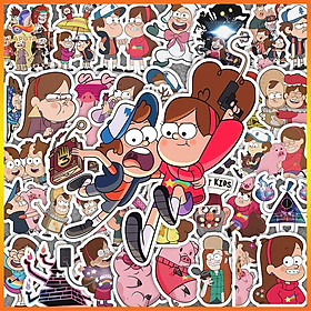 Set 50 cái Sticker Gravity Falls chống nước, Hình dán Gravity Falls cute dán vali, điện thoại, mũ bảo hiểm