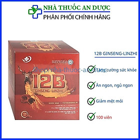 Viên uống 12B Ginseng-Linzhi hỗ trợ tăng cường sức khoẻ, nâng cao sức đề kháng cho cơ thể - 100 viên