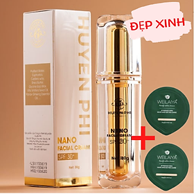 Hình ảnh Kem Face Nano Huyền Phi giúp da căng bóng, ngừa mụn trứng cá Tặng Kèm Gội (Xả) Mini Weilaiya Ngẫu Nhiên