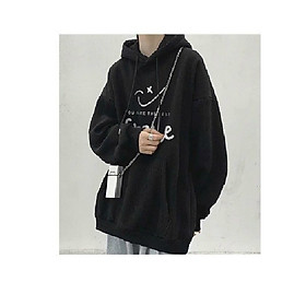 Áo Hoodie Chui Đầu Cho Nam Nữ Áo Nỉ Ngoại Cỡ Hàn Quốc Thời Trang Rộng In Dài Tay Cộng, Áo hoodie weater form rộng Smile màu phong cách hip hop cho cặp đôi in mặt cười simple thời trang