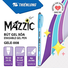 Combo 5/10/20 bút gel xóa được Thiên Long GELE-008 ngòi 0.5mm nắp đậy, gôm hai đầu bút, phù hợp học sinh, văn phòng