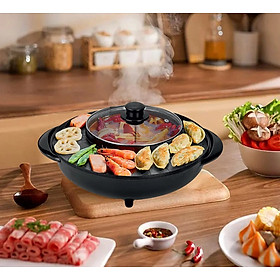 Mua Bếp Lẩu  Nướng Điện 2 Trong 1 Đa Năng Phong Cách Hàn Quốc - Hàng Chính Hãng