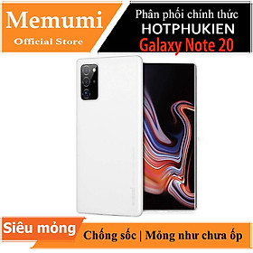 Ốp lưng nhám siêu mỏng 0.3mm cho Samsung Galaxy Note 20 hiệu Memumi có gờ bảo vệ camera - Hàng nhập khẩu - Trắng