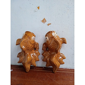 Mua Bình hoa gốm cá men nâu đỏ treo tường ( 2 con)