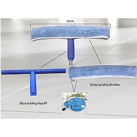 Mua Combo lau kính VN (Tay gạt 35cm và bộ bông thỏ 35cm) không bao gồm cây nối