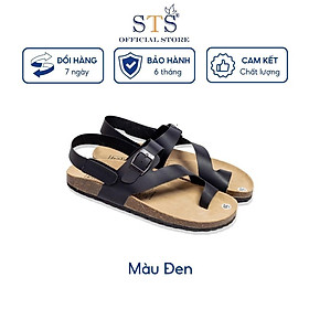 Giày Sandal Birken nam nữ DA BÒ THẬT NGUYÊN TẤM quai chéo cao cấp hàng xuất khẩu siêu bền đi học đi biển sành điệu ST20
