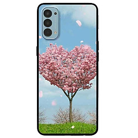 Ốp lưng dành cho Reno 4 mẫu Cây Đào Tim