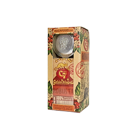 BÁO GIÁ Cà Phê Bột Robusta | Shopee Lazada Sendo Tiki mới nhất 68 Cà Phê Bột Nguyên Chất 100% Robusta Con Chồn Vàng Hộp 350Gr - Huca Food