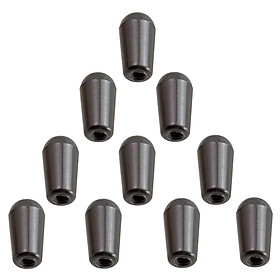 10x Electric Guitar 3-way Switches Knobs Cap for LP EPI Guitar Black 4mm