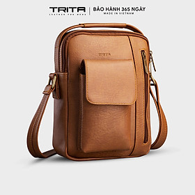 Túi Trita ( Thời trang nam phối ngăn - Túi đeo chéo da RTN3 )