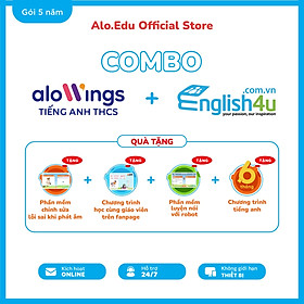 [Gói 5 năm] Combo ALOWINGS Tiếng Anh và ENGLISH4U - 2 Khóa học tiếng Anh online dành cho học sinh Cấp 2 và Cấp 3