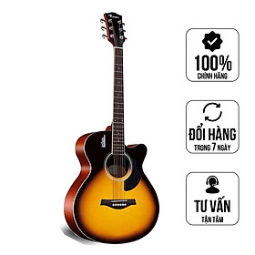 Đàn Guitar Acoustic Rosen G11SB-A (Dáng A) (Gỗ Thịt- Solid top)+ Tặng kèm bao đàn ,capo,pick