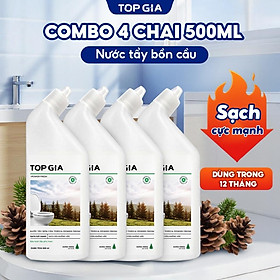 Mua Combo 4 chai tẩy rửa bồn cầu TopGia 500ml  kháng khuẩn  khử mùi hôi  tẩy sạch vết bẩn hiệu quả