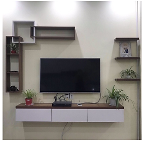 Mua Sét kệ tivi trang trí treo tường phong cách hiện đại HC-047