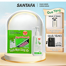 Sữa tắm mụn Acnevir Santafa - Làm sạch bụi bẩn, dầu nhờn trên da toàn thân, ngăn ngừa và cải thiện tình trạng mụn, viêm lỗ chân lông trên da - Chai 210ml