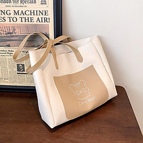 Túi tote da, túi xách nữ đeo vai đi học đi chơi dễ thương đựng vừa A4 PK 238