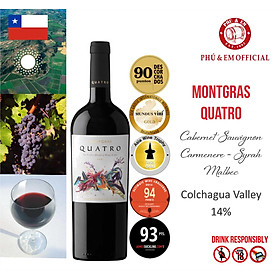 Rượu Vang Đỏ Chile MontGras Quatro