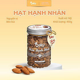 Hạt Hạnh Nhân Oaky 450g (Size Lớn) - Nhập Khẩu Mỹ, Ăn Vặt Healthy, Giàu Dinh Dưỡng Tự Nhiên