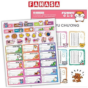 Bộ 15 Nhãn Tên Môn Học Kèm 20 Sticker Funny C1-2 - futurebook N642