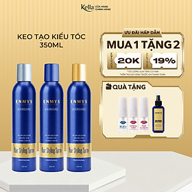 Combo keo xịt tóc Enmys dạng mềm, cứng và bóng (Chai 350ml)