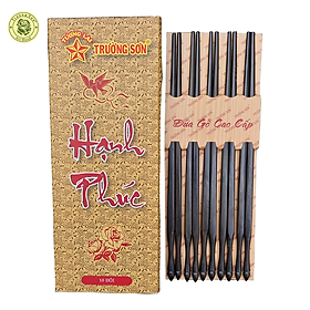 Đũa Gỗ Mun Tiện Búp Sen - Đồ Dùng Gia Dụng Nhà Bếp Thương Hiệu Trường Sơn (05 Đôi / Hộp)