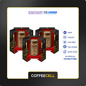 Combo 3 Hộp Bột Nhân Sâm Thượng Hạng BH Premium Với Bạch Sâm Hoàng Đế COFFEECELL (180g x 3 Hộp) - Dinh Dưỡng Thần Kinh, Năng Lượng & Sức Mạnh - Hàng Chính Hãng