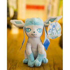 Gấu Bông Pokemon Eevee (Eevui) Glaceon Hệ Băng (20Cm---30Cm) Nguyên Tem Nguyên Tag Hàng Xịn Cao Cấp (Tặng Kèm 1 Ví Da 12 Ngăn Đựng Thẻ ATM, CCCD)