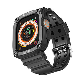 Ốp Case bảo vệ tích hợp dây đeo Resist Shock cho Apple Watch Ultra / Apple Watch Ultra 2 Size 49mm - Hàng Chính Hãng
