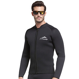 Men's Wetsuit Coat 3mm Neoprene Long Sleeve Thick Diving Jacket Surf Snorkeling Clothing Top