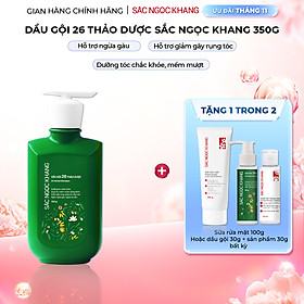 Dầu Gội 26 Thảo Dược Sắc Ngọc Khang - Hỗ Trợ Làm Sạch Sâu, Giảm Gãy Rụng, Nuôi Dưỡng Mái Tóc Chắc Khỏe Bồng Bềnh