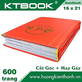 SỔ GHI CHÉP BÌA DA KTBOOK HANDBOOK CAO CẤP 600 trang size A5 ruột giấy in