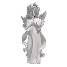 Girls Angel Statue Cherub Figurine Retro Fairy Sculpture Home Office Outdoor