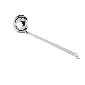 Long Handle Stainless Steel Soup Spoon With Hanging Hook Cooking Tool Home