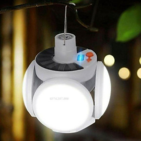 Đèn Led Năng Lượng Mặt Trời Tích Điên 4 Cánh Đuôi 5 Chế độ