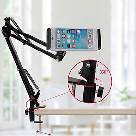 Mua Giá đỡ Điện thoại iPad  máy tính bảng có chân kẹp đầu giường  cạnh bàn điều chỉnh được 360 độ