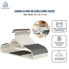 Combo 10 Móc Treo Quần Áo Chống Trượt Biến Dạng Quần Áo, Móc Áo Nhựa Cao Cấp Chịu Tải Lớn - HÀNG CHÍNH HÃNG MINIIN