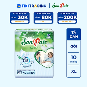 Tã Dán Người Lớn SunMate AX2 Size XL10 (10 Miếng)
